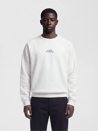 "F*ck Off I'm Gardening" Raglan Crewneck - Grey Melange
