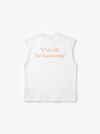 F*ck Off I’m Gardening Sleeveless T-Shirt Distressed - World Cup Orange