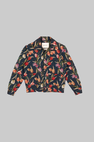 Flower Jacket - Dark Navy