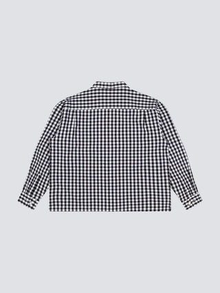 Garden Hose Chain Stitch Overshirt - Black