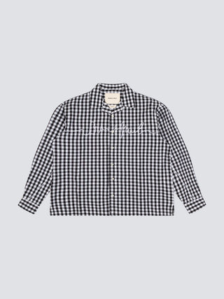 Garden Hose Chain Stitch Overshirt - Black