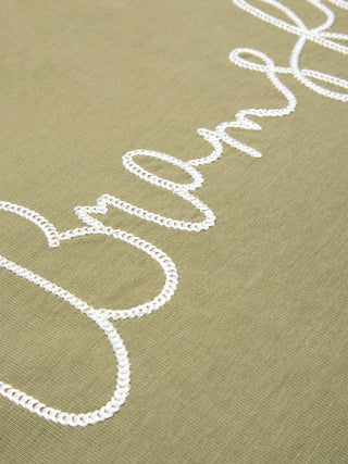Garden Hose Chain Stitch T-Shirt - Olive Green