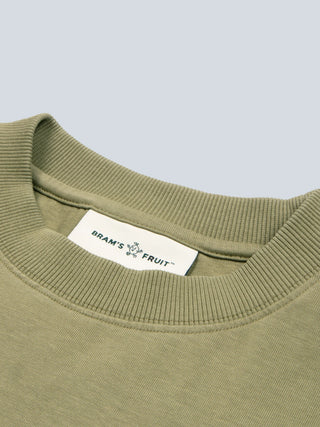 Garden Hose Chain Stitch T-Shirt - Olive Green