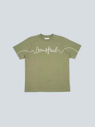 Garden Hose Chain Stitch T-Shirt - Olive Green
