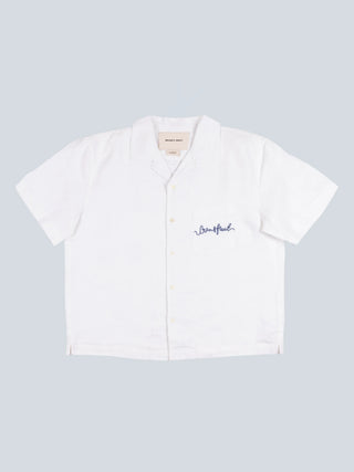 Garden Hose Linen Shirt - White