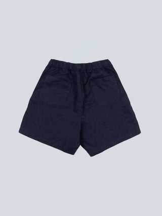 Garden Hose Linen Shorts -  Navy
