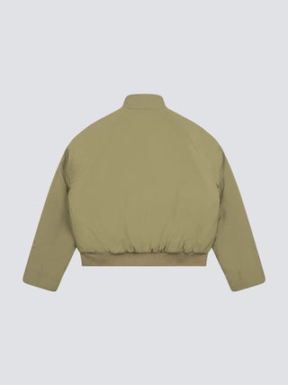 Emblem Patch Padded Jacket - Green