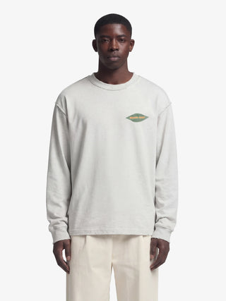 Distressed Leaf Longsleeve - Grey Melange