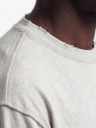 Distressed Leaf Longsleeve - Grey Melange