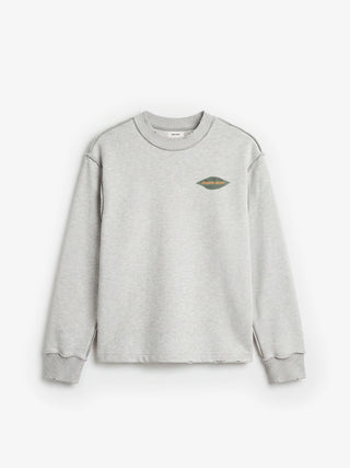 Distressed Leaf Longsleeve - Grey Melange