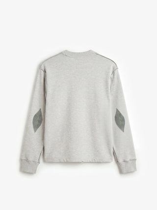 Distressed Leaf Longsleeve - Grey Melange