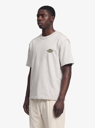 Distressed Leaf T-shirt - Grey Melange