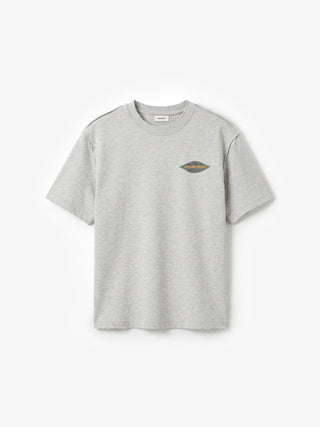 Distressed Leaf T-shirt - Grey Melange
