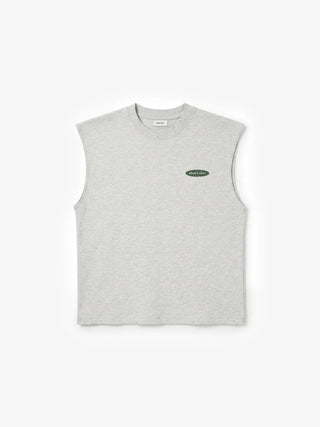 Distressed “F*ck Off I'm Gardening” Sleeveless T-shirt - Grey Melange