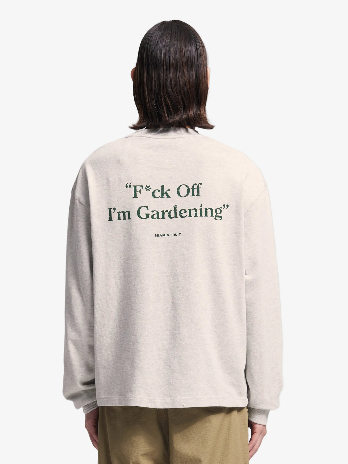 Bram's Fruit F*ck Off I'm Gardening Distressed longsleeve, grey