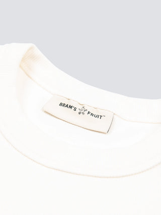 Heavy Rib T-Shirt Distressed - White