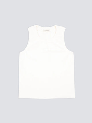 Heavy Rib Tanktop Distressed - White