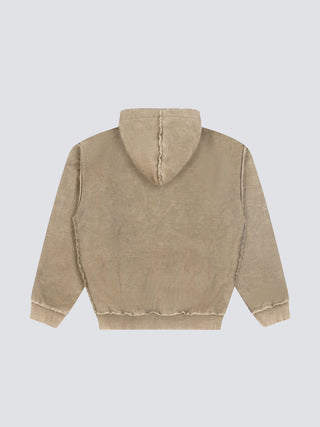 Chest Pocket Hoodie - Garment Dye Khaki