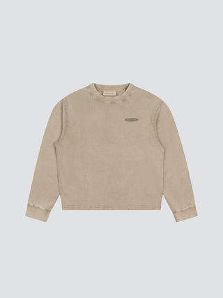 Distressed "F*ck Off I'm Gardening" Longsleeve - Washed Khaki
