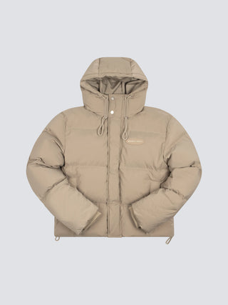 Hooded Puffer Jacket - Khaki