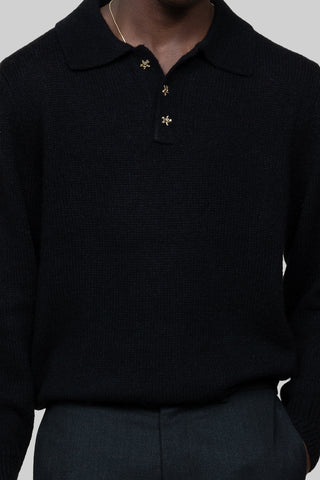 Lemon Polo Knit - Black