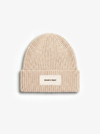 Beanie distressed Label - Beige