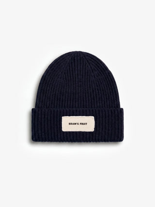 Beanie distressed Label - Navy