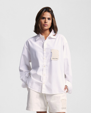 Longsleeve Varsity Shirt - White