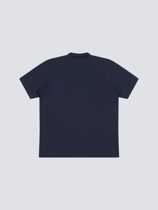 Garden Hose Chain Stitch Polo - Solid Midnight Blue