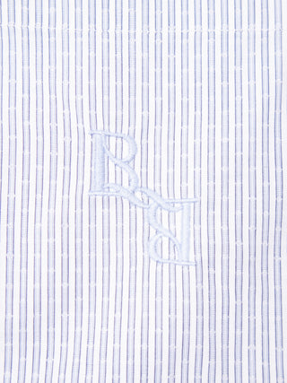 Monogram Shirt - Light Blue Striped