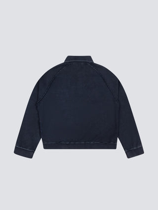 Chest Pocket Sweat Polo - Washed Midnight Blue