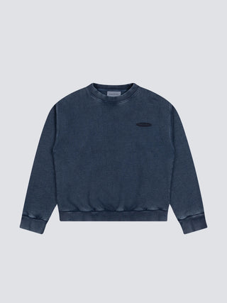 Distressed “F*ck Off I'm Gardening” Crewneck - Washed Midnight Blue