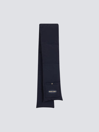 Emblem patch padded Scarf - Navy