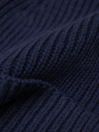 Distressed Beanie - Navy