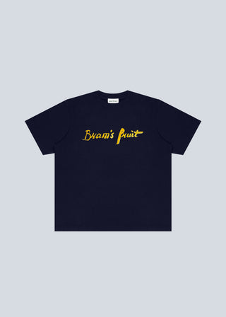 Mum's Script Logo T-Shirt - Navy