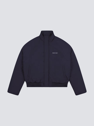 Emblem Patch Padded Jacket - Navy