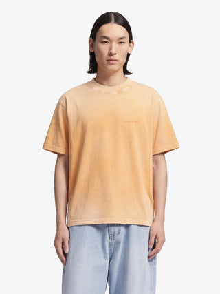 Distressed Big Lemon Outline T-shirt - Orange