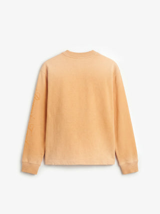 Distressed Script Logo Longsleeve - Orange