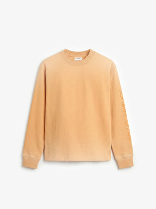 Distressed Script Logo Longsleeve - Orange