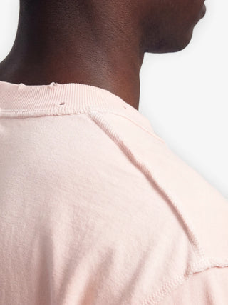 Distressed Leaf Longsleeve - Strawberry Milkshake Pink
