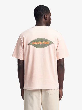 Distressed Leaf T-shirt - Strawberry Milkshake Pink
