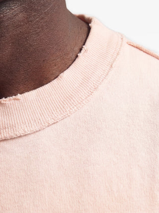 Distressed Leaf T-shirt - Strawberry Milkshake Pink