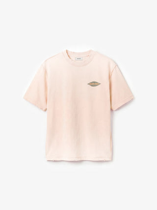 Distressed Leaf T-shirt - Strawberry Milkshake Pink