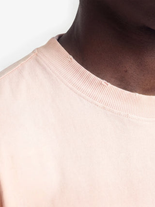 Distressed Script Logo T-shirt - Strawberry Milkshake Pink