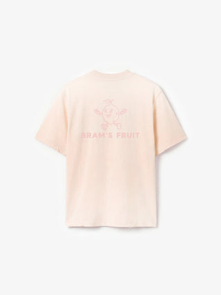 Distressed Big Lemon Outline T-shirt - Strawberry Milkshake Pink