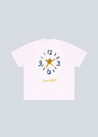 Clock Acrylic T-Shirt - Light Pink