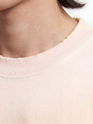 Distressed Script Logo Longsleeve - Strawberry Milkshake Pink
