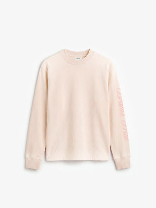 Distressed Script Logo Longsleeve - Strawberry Milkshake Pink