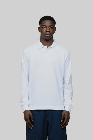 Longsleeve Polo - White