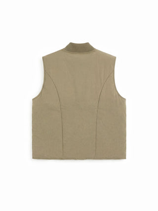 Reversible Padded Vest - Olive Green